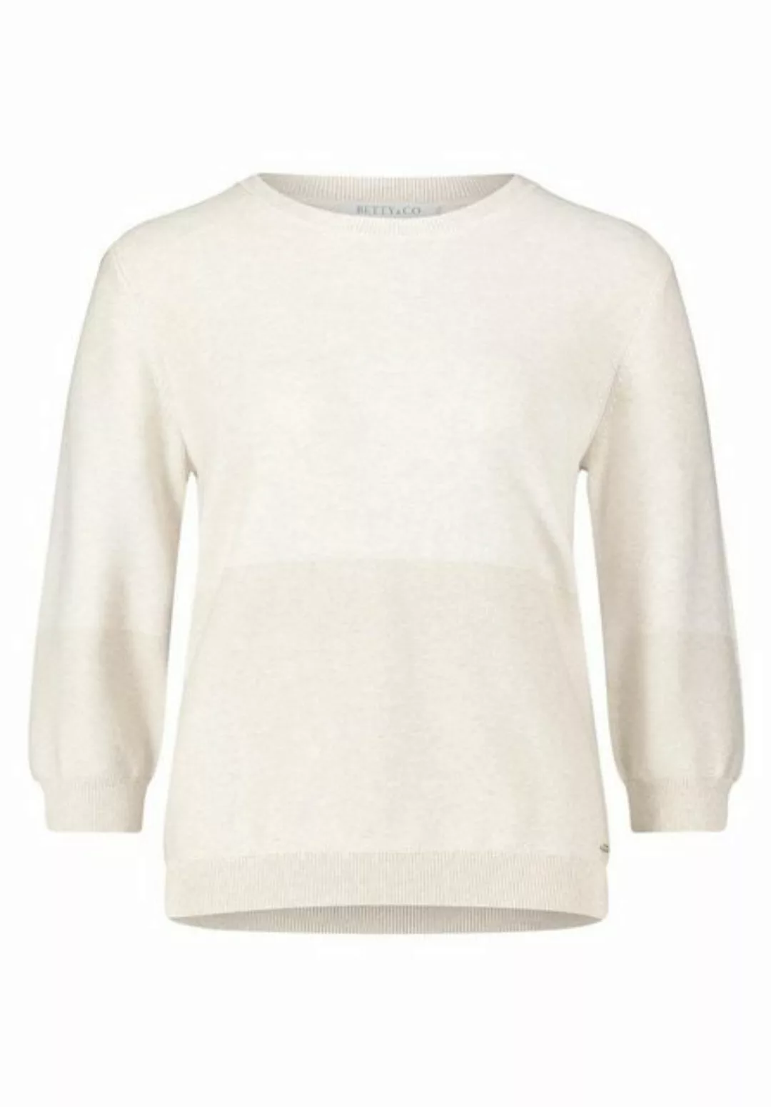 Betty&Co Sweatshirt Strickpullover Kurz 3/4 Arm günstig online kaufen