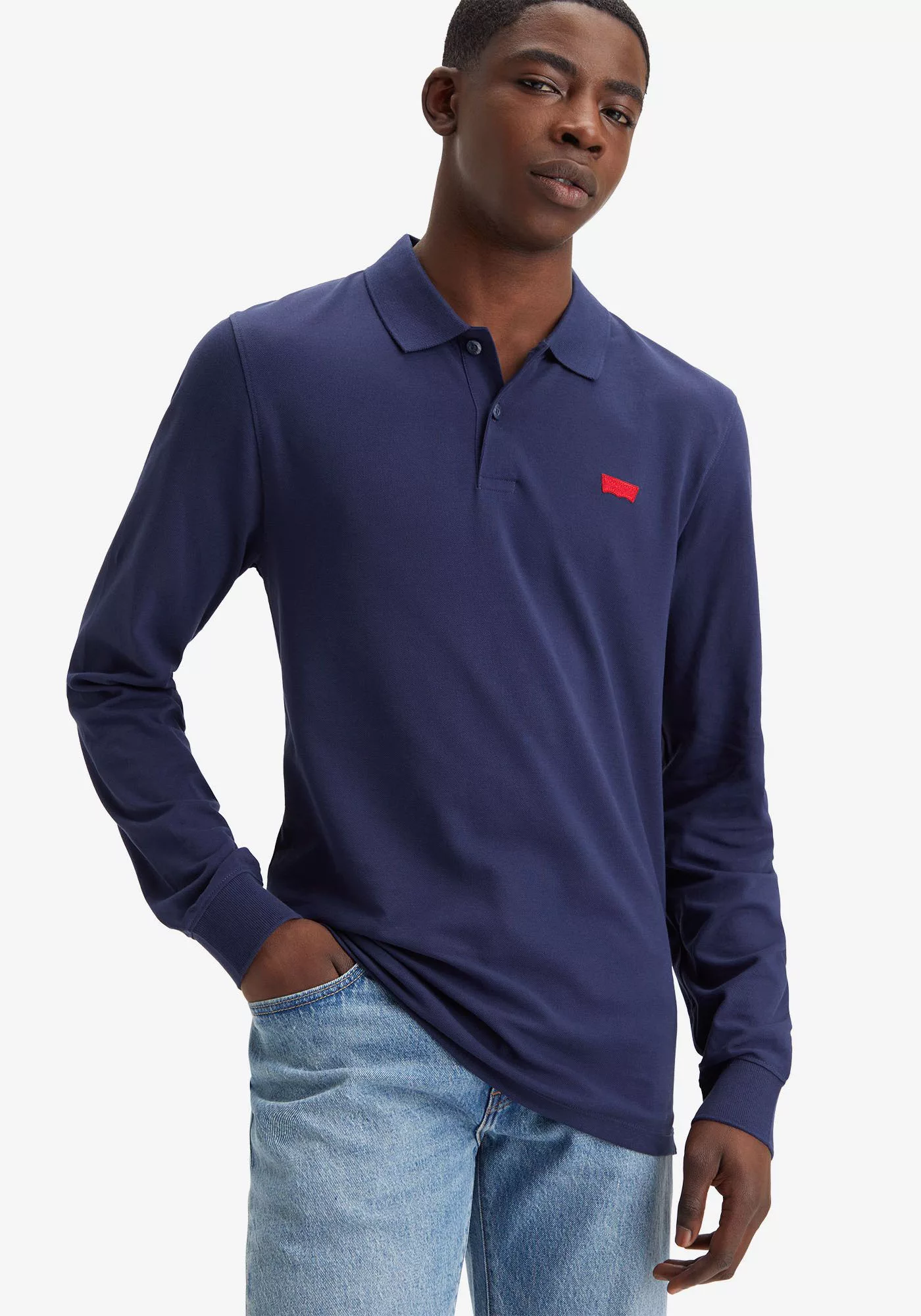 Levis Langarm-Poloshirt, mit Logo Stickerei günstig online kaufen