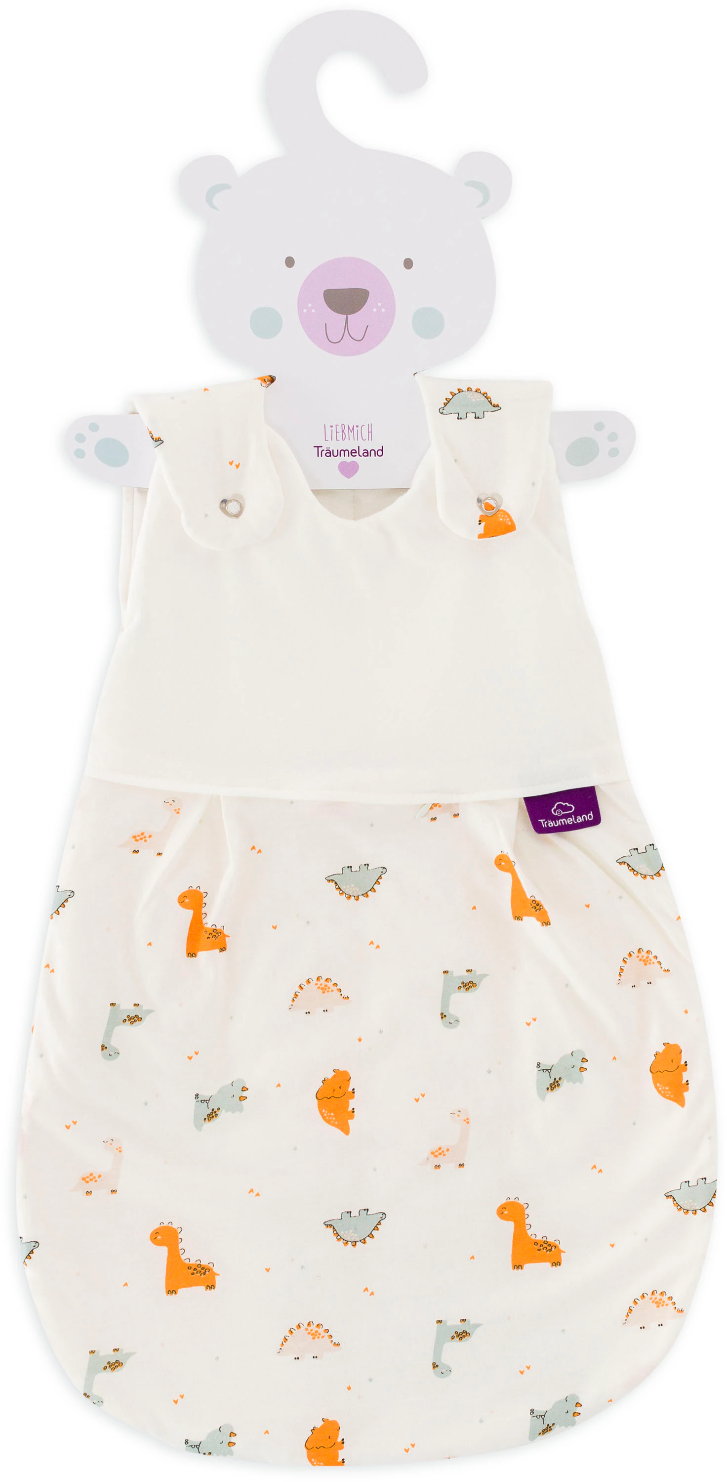 Träumeland Babyschlafsack »3tlg. Set LIEBMICH, Design Dinolino«, (3 tlg.) günstig online kaufen