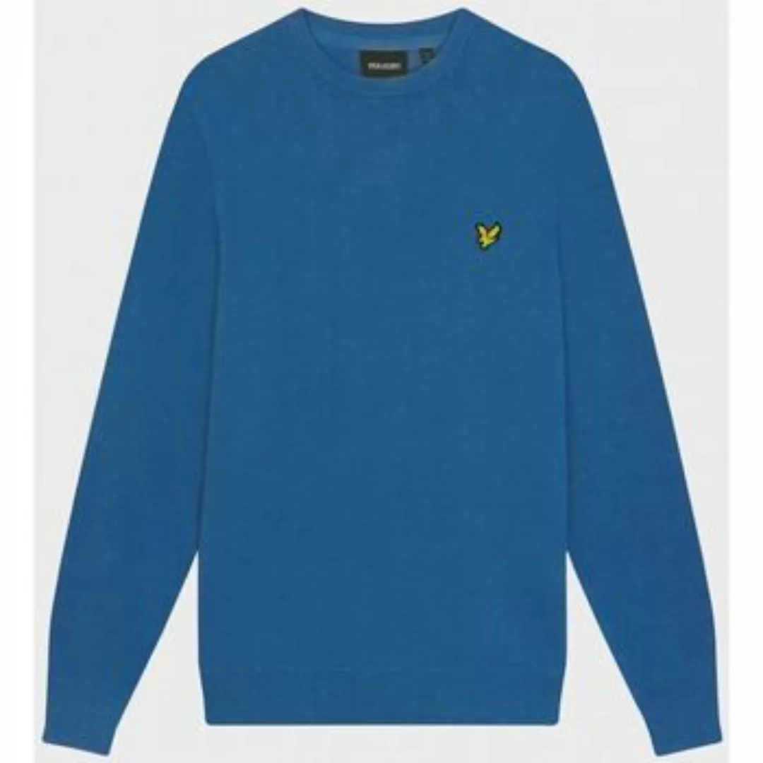 Lyle & Scott  Pullover KN400VC CREW NECK COTTON MERINO-X19. DOLOMITE BLUE günstig online kaufen