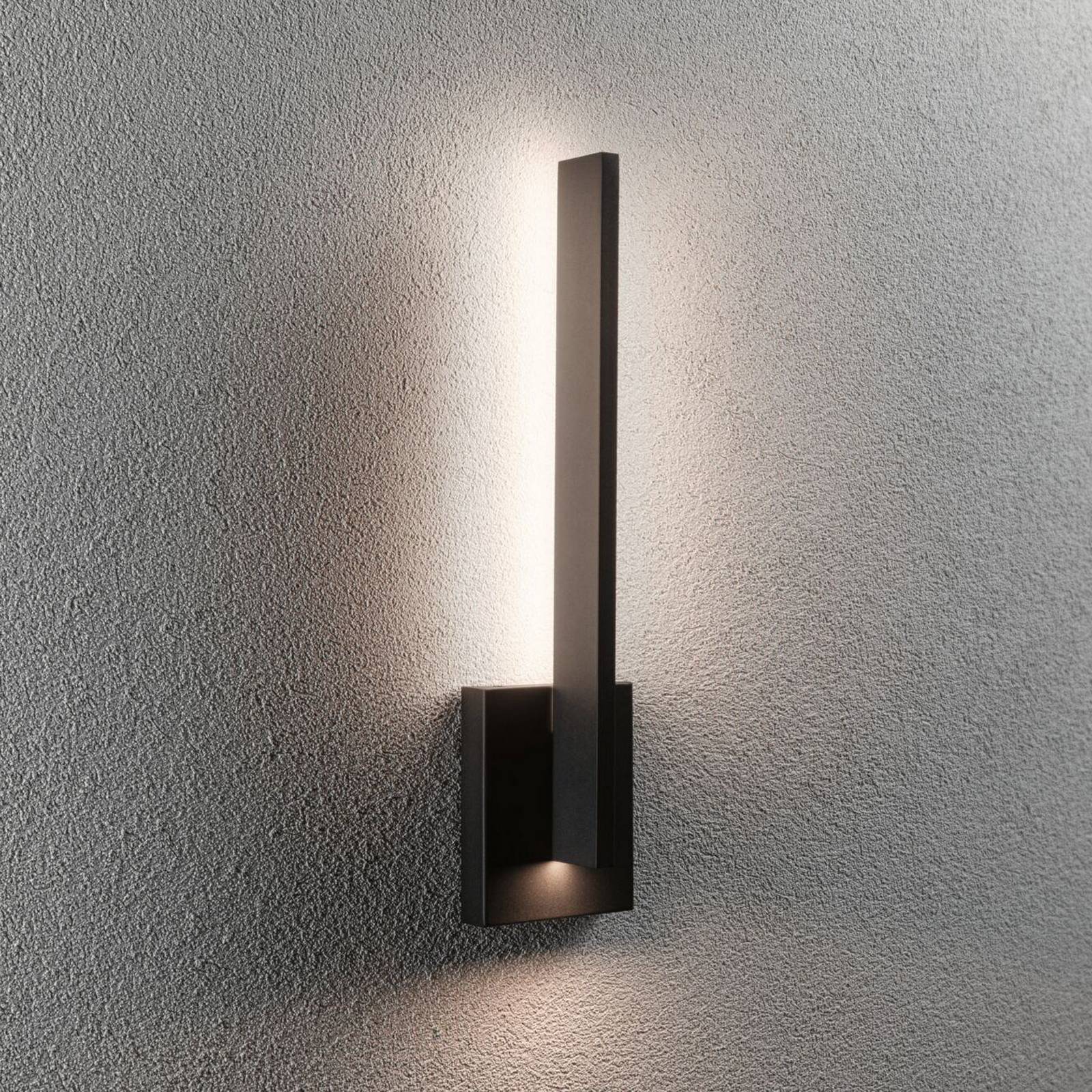 Paulmann LED-Außenwandlampe Levka, anthrazit, 49 cm Alu IP44 günstig online kaufen