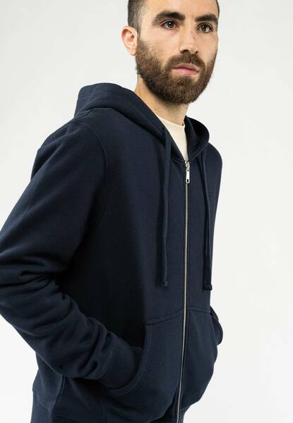 Herren Hoodiejacke Mit Reißverschluss Devadas - Fairtrade Cotton & Gots Zer günstig online kaufen