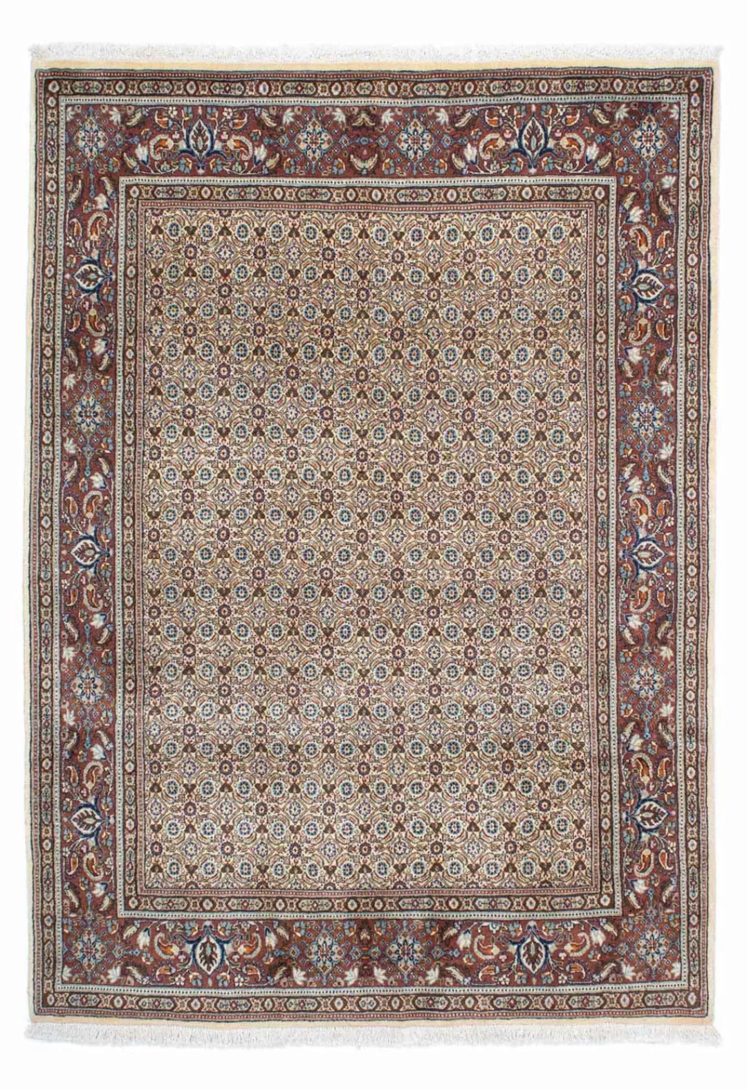 morgenland Wollteppich »Moud Felder Beige 238 x 169 cm«, rechteckig, 10 mm günstig online kaufen