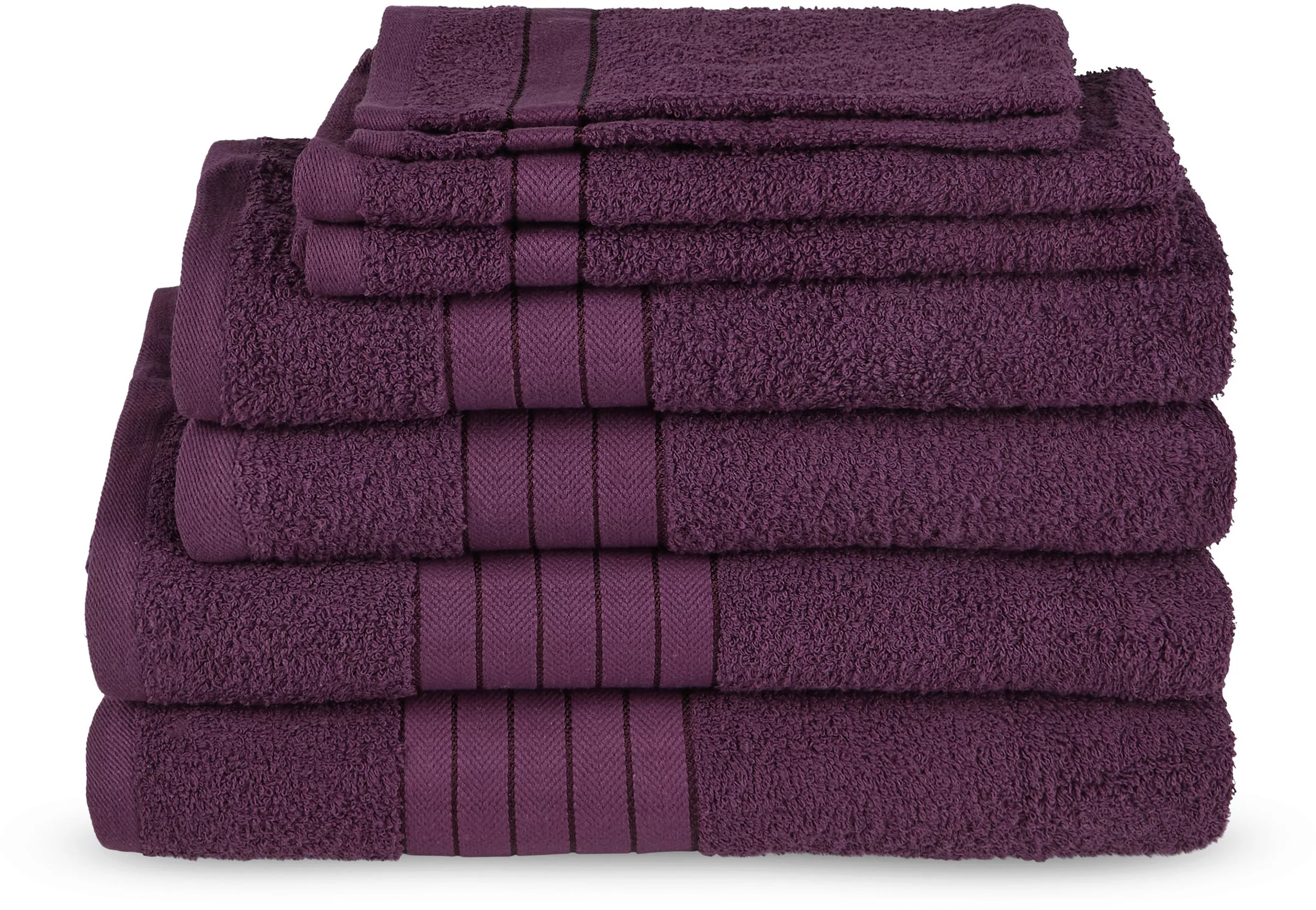 good morning Handtuch Set »Uni«, (Set, 8 St., 2 Stück 70x140 cm-2 Stück 50x günstig online kaufen