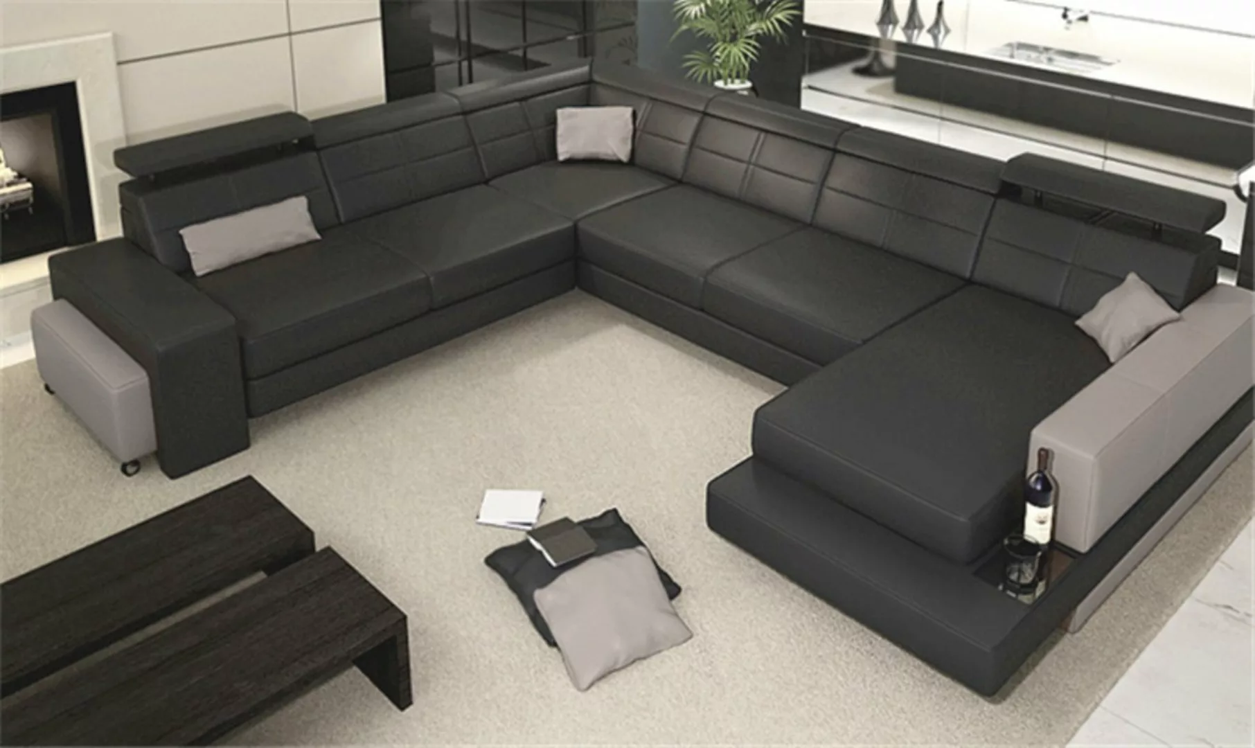 JVmoebel Ecksofa, Design Couch Luxus Couchen Leder Sofa Sitz Eck Garnitur P günstig online kaufen