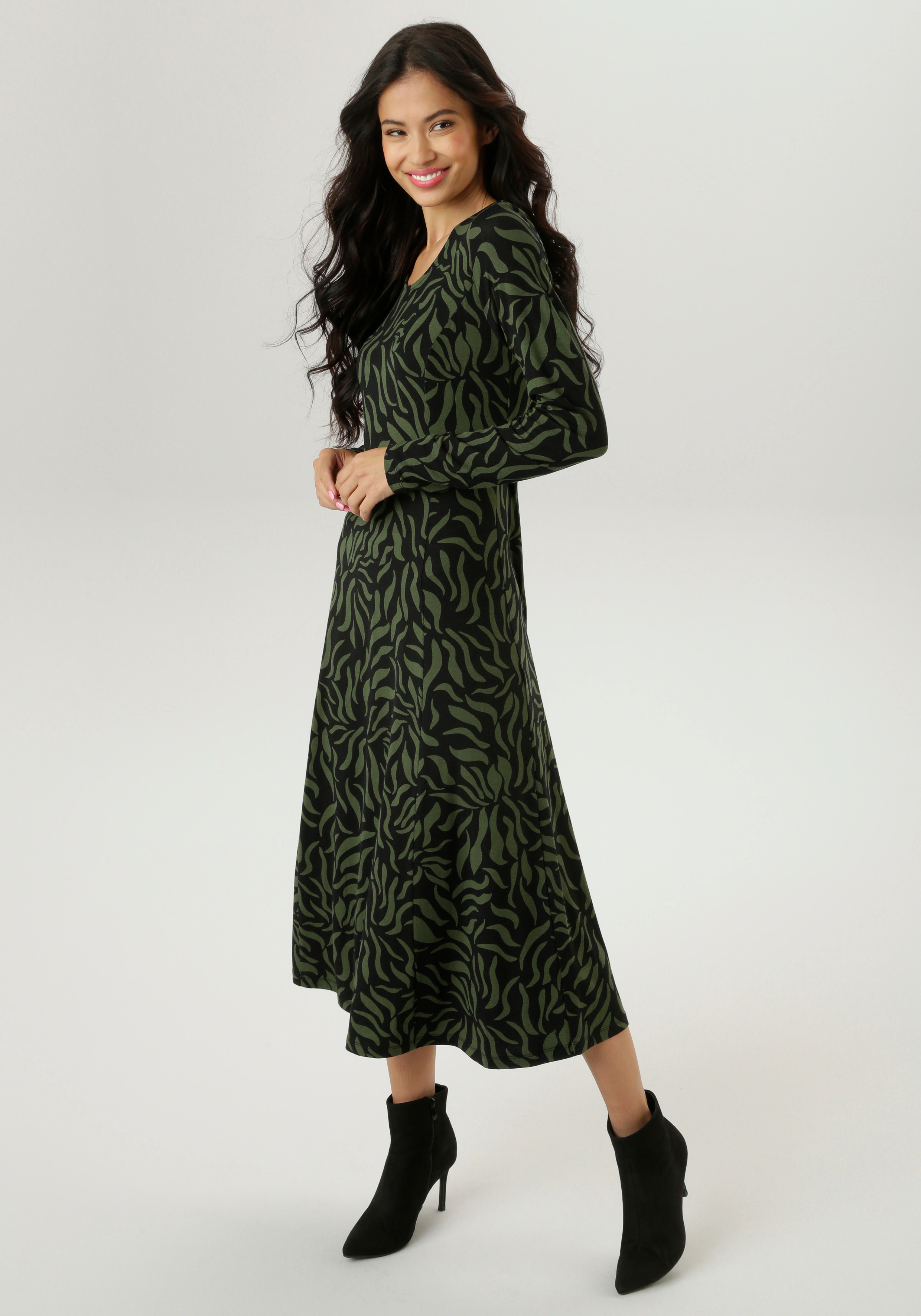 Aniston SELECTED Midikleid, in leichter A-Linien-Form - NEUE KOLLEKTION günstig online kaufen