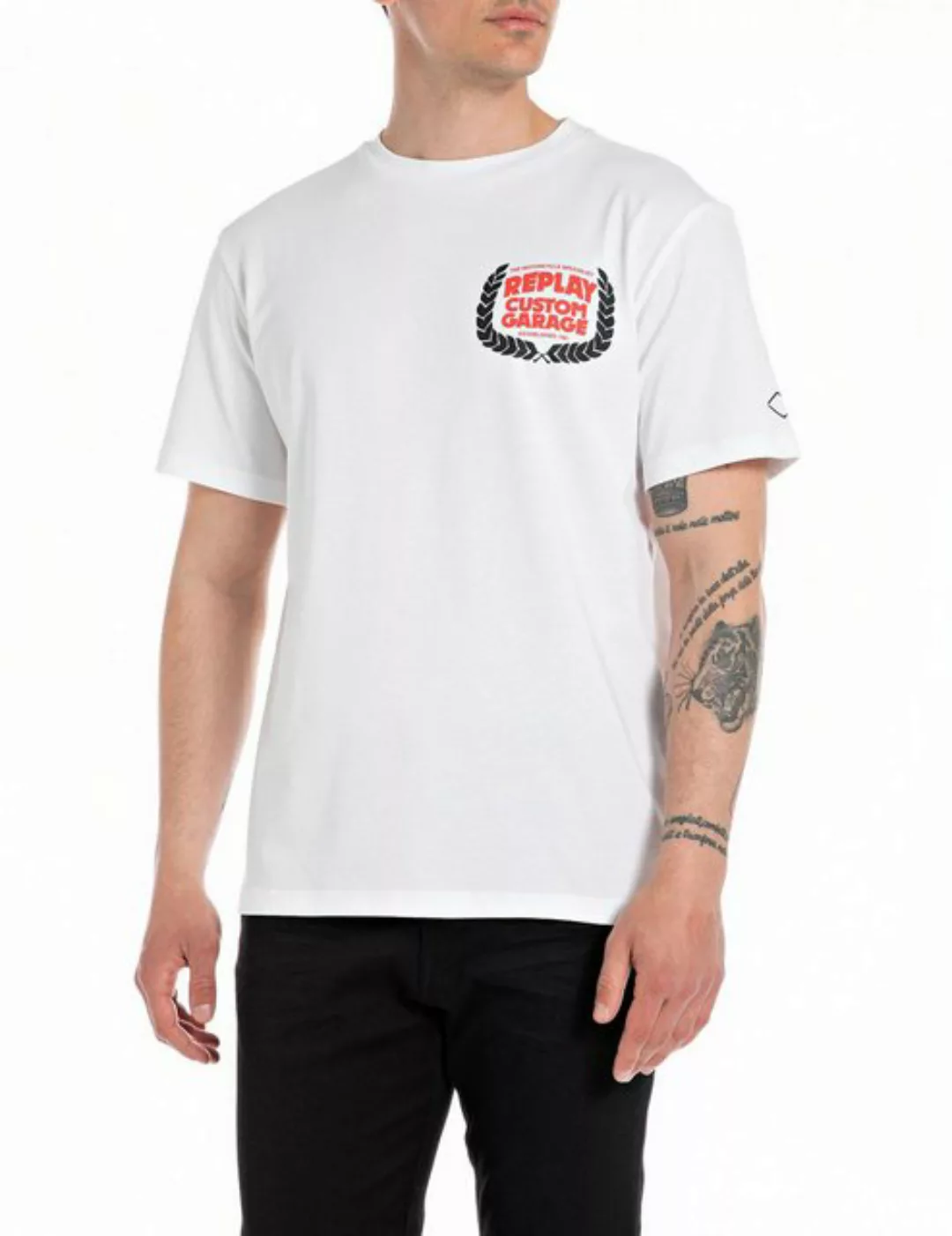 Replay T-Shirt T-Shirt mit Custom Garage-Aufdruck günstig online kaufen