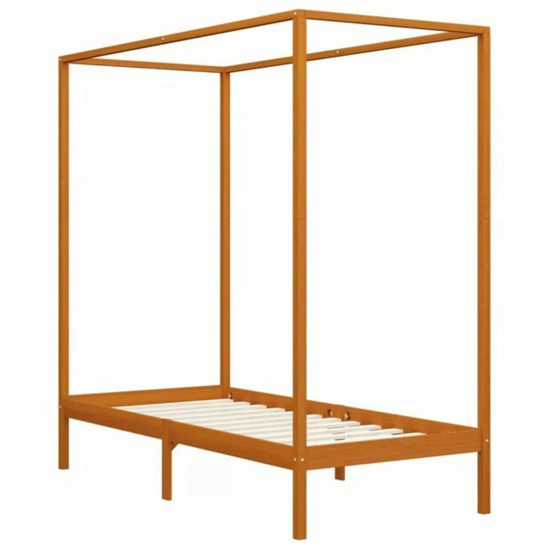 furnicato Bettgestell Himmelbett-Gestell Honigbraun Massivholz Kiefer 100 x günstig online kaufen