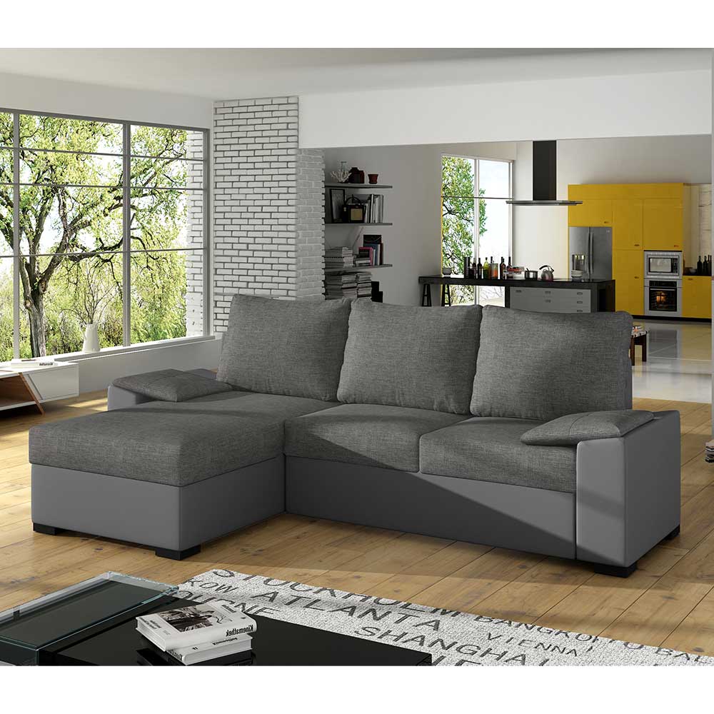 Sofaecke Ecksofa mit Schlaffunktion und Armlehnen günstig online kaufen