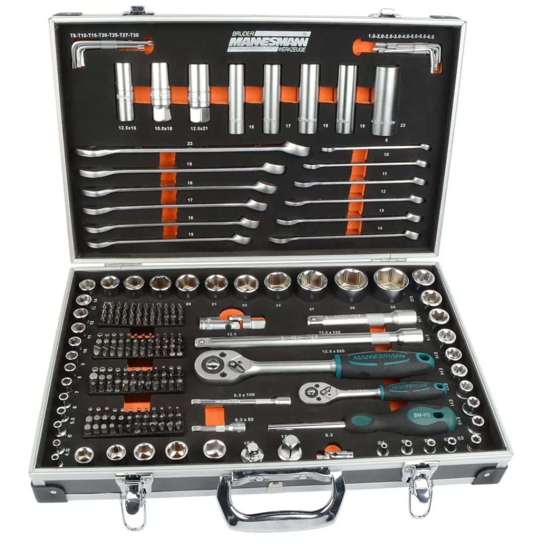 Brüder Mannesmann 232-tlg. Steckschlüsselsatz 1/4" & 1/2" günstig online kaufen