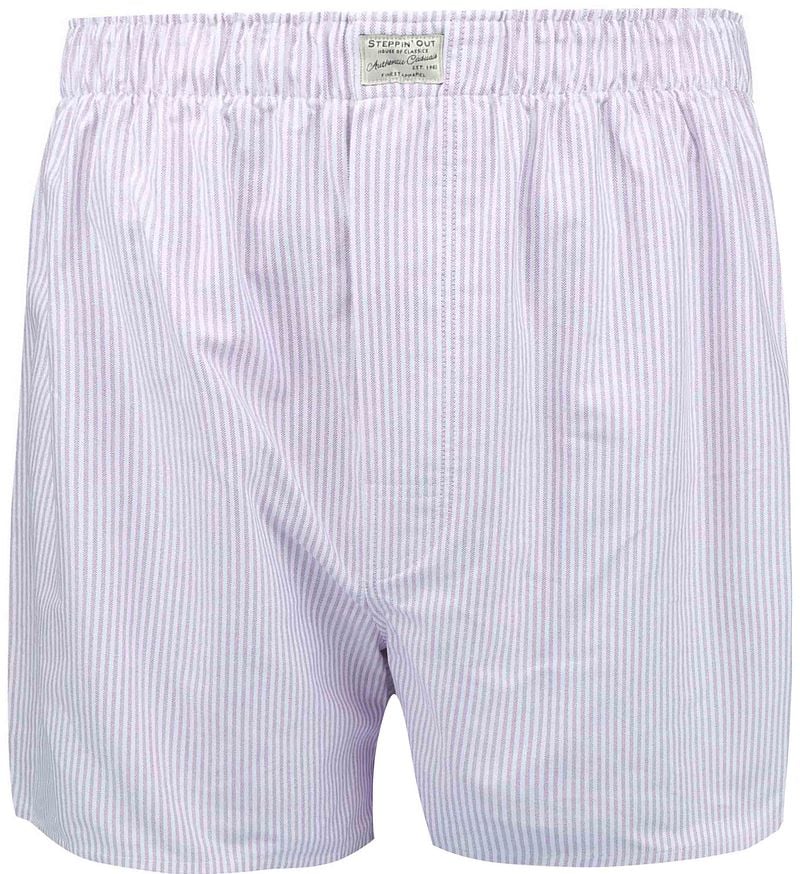 Steppin' Out Boxershort Striped Oxford Lila - Größe XL günstig online kaufen