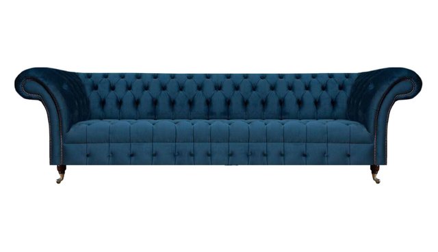 JVmoebel Chesterfield-Sofa Blau Sitzmöbel Sofa Couch Viersitzer Chesterfiel günstig online kaufen