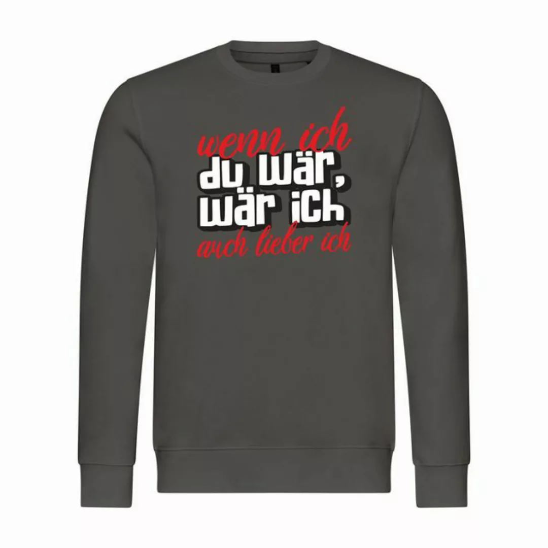 deinshirt Rundhalspullover Herren Pullover Wenn ich du wär wär ich auch lie günstig online kaufen