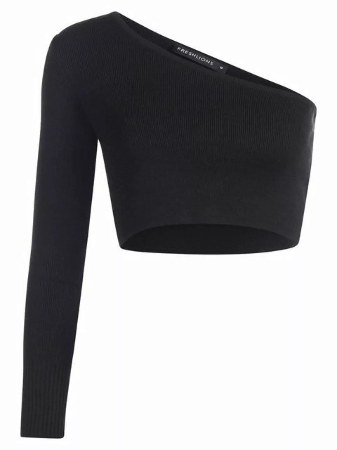 Freshlions One-Shoulder-Top Crop Top Senkrecht L Schwarz Ohne günstig online kaufen