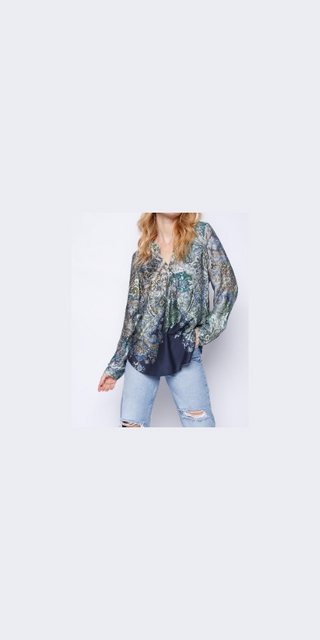 Emily Van Den Bergh Hemdbluse Damenbluse EMILY VAN DEN BERGH blau paisley günstig online kaufen