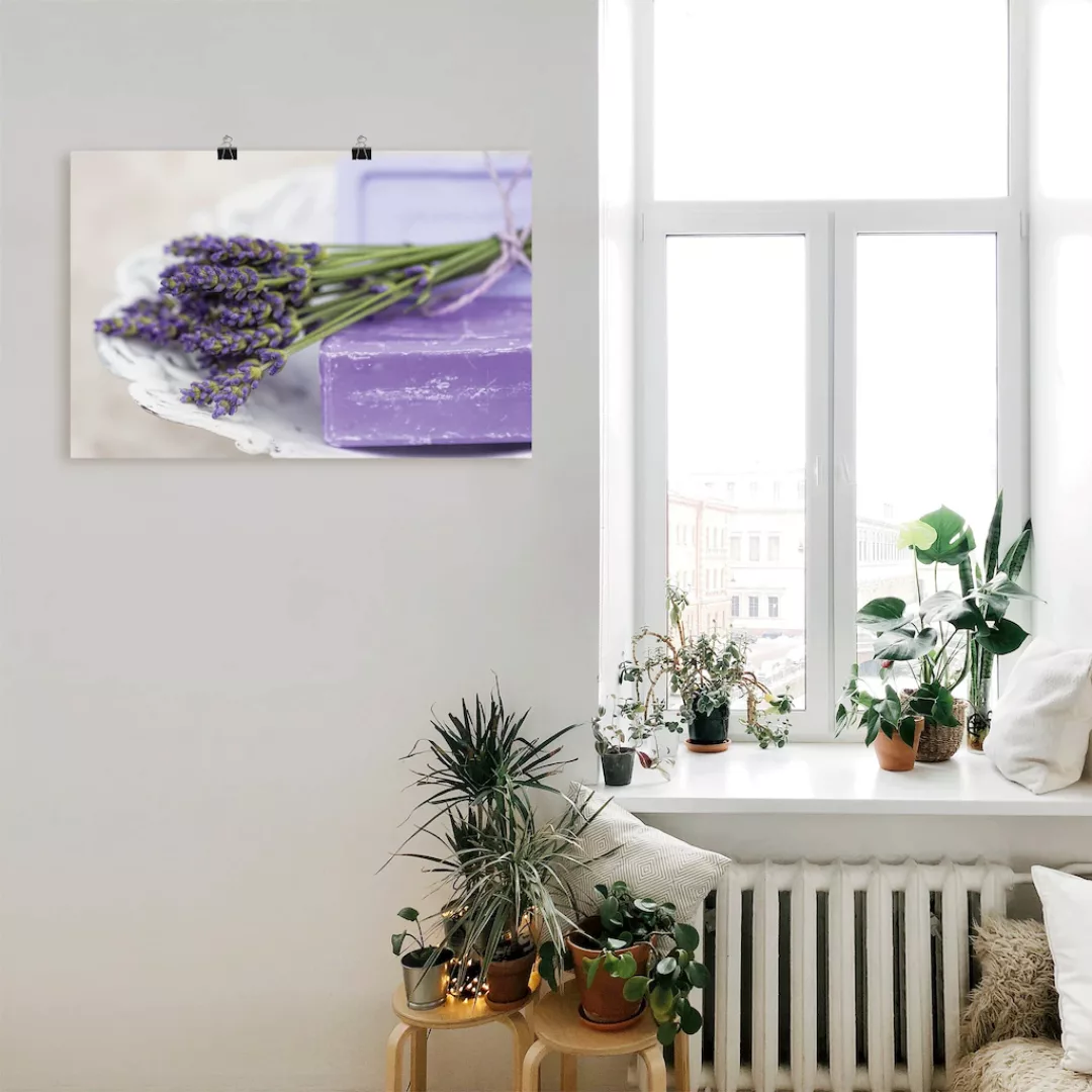 Artland Wandbild "Französisches Stillleben mit Lavendel", Arrangements, (1 günstig online kaufen