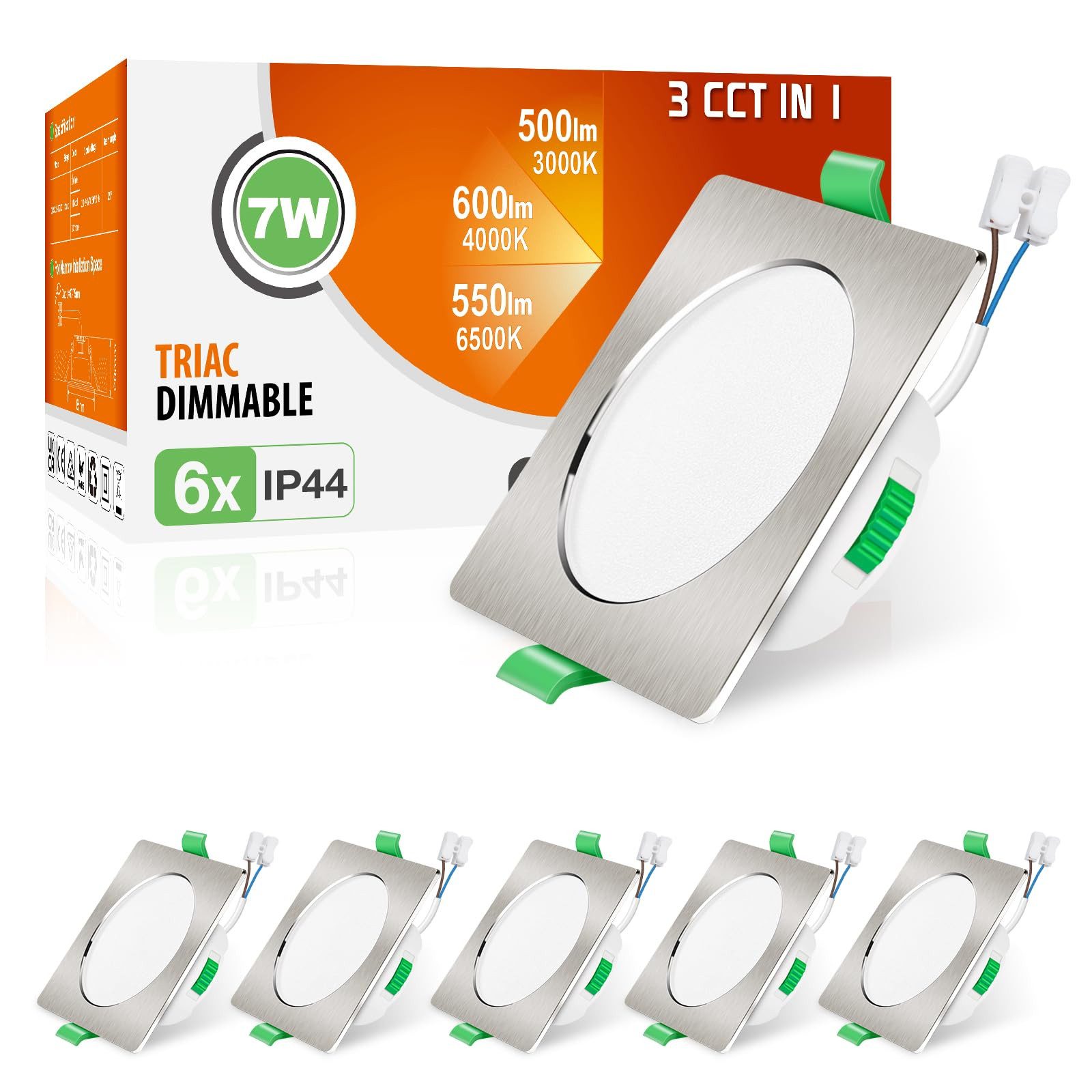 ALUSSO LED Einbaustrahler 6er-Set, 7W Decken günstig online kaufen