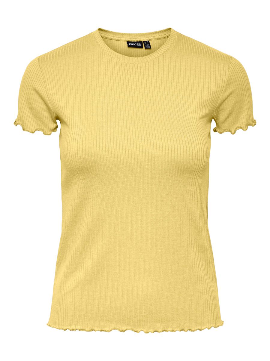 PIECES Kurzärmelig T-shirt Damen Gelb günstig online kaufen