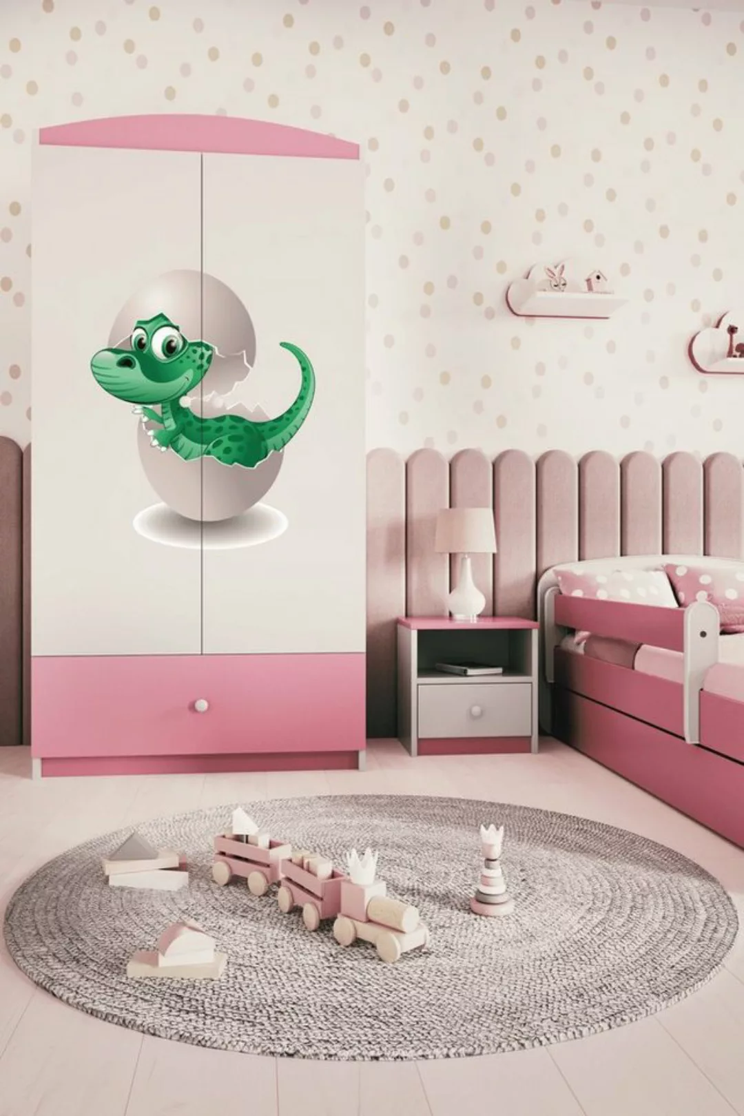 Bjird Kinderkleiderschrank Kleiderschrank Babydreams (4 Einlegeböden und Sc günstig online kaufen