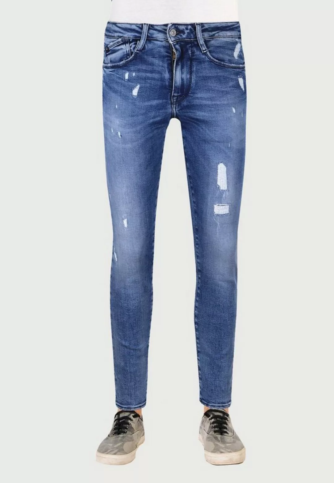 Le Temps Des Cerises Slim-fit-Jeans, im modischen Used-Look günstig online kaufen