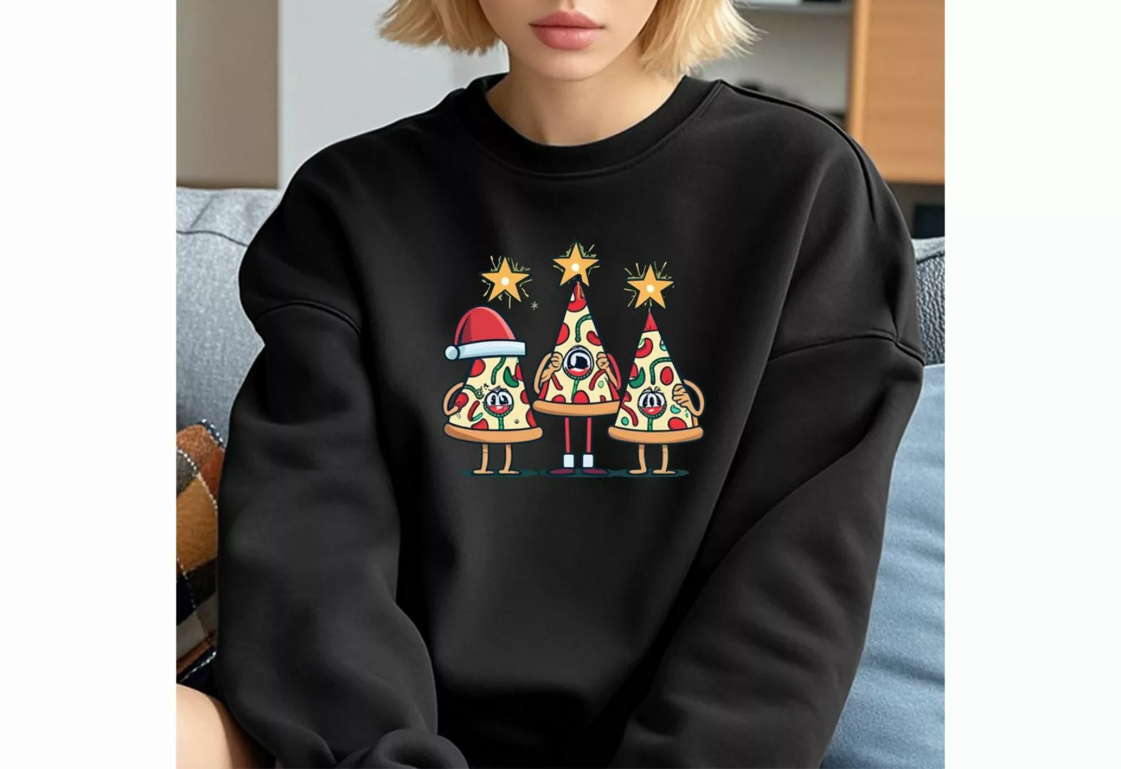 MC Star Weihnachtspullover Damen Fleece Weihnachts Sweatshirt Weihnachtspul günstig online kaufen