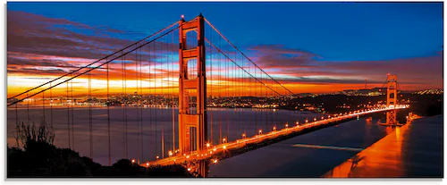 Artland Glasbild »The Golden Gate Bridge am frühen Morgen«, Brücken, (1 St. günstig online kaufen