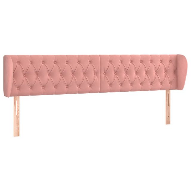 vidaXL Bett, Kopfteil mit Ohren Rosa 203x23x78/88 cm Samt günstig online kaufen