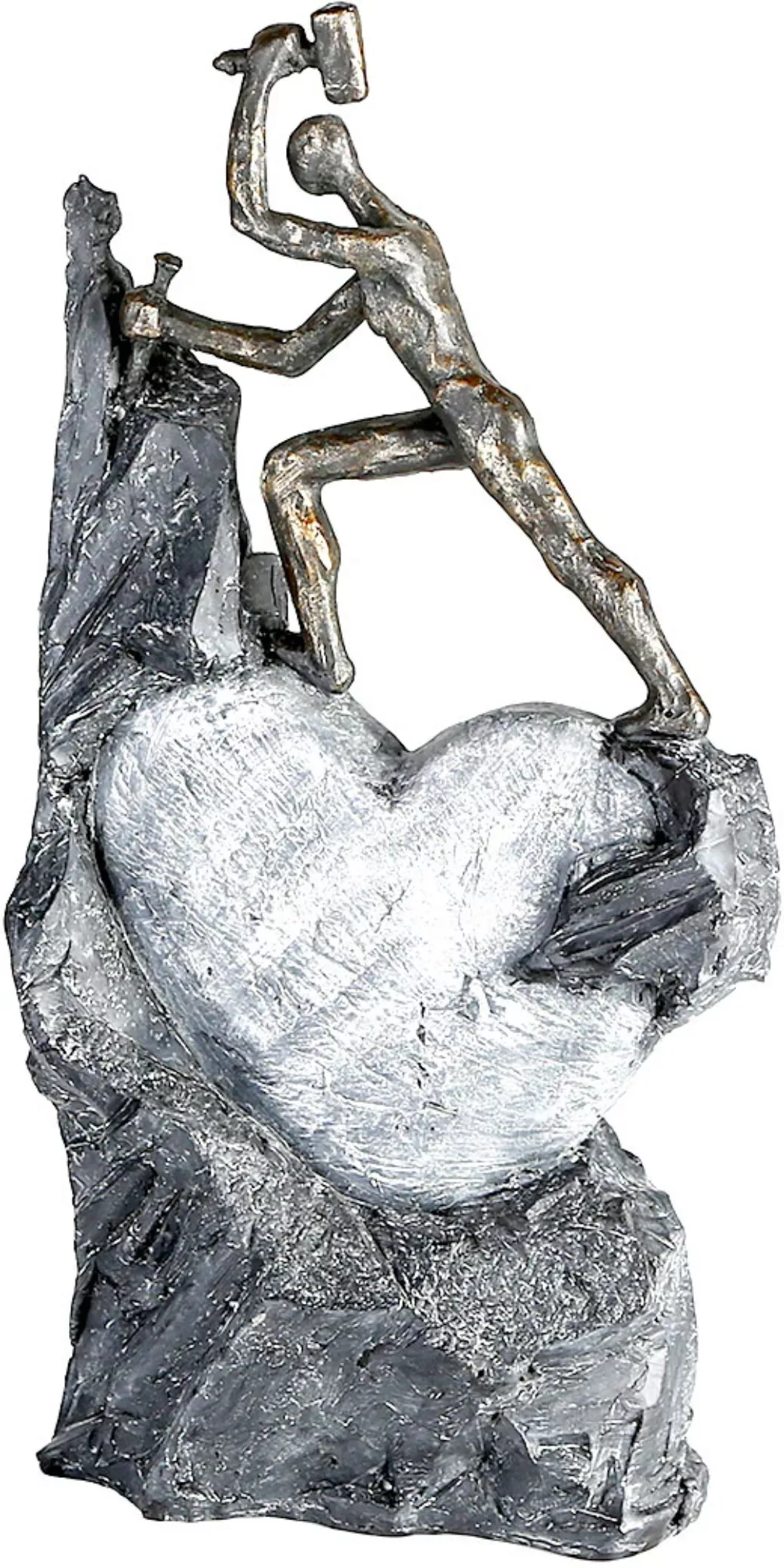 Casablanca by GILDE Skulptur Heart bronze/silber günstig online kaufen