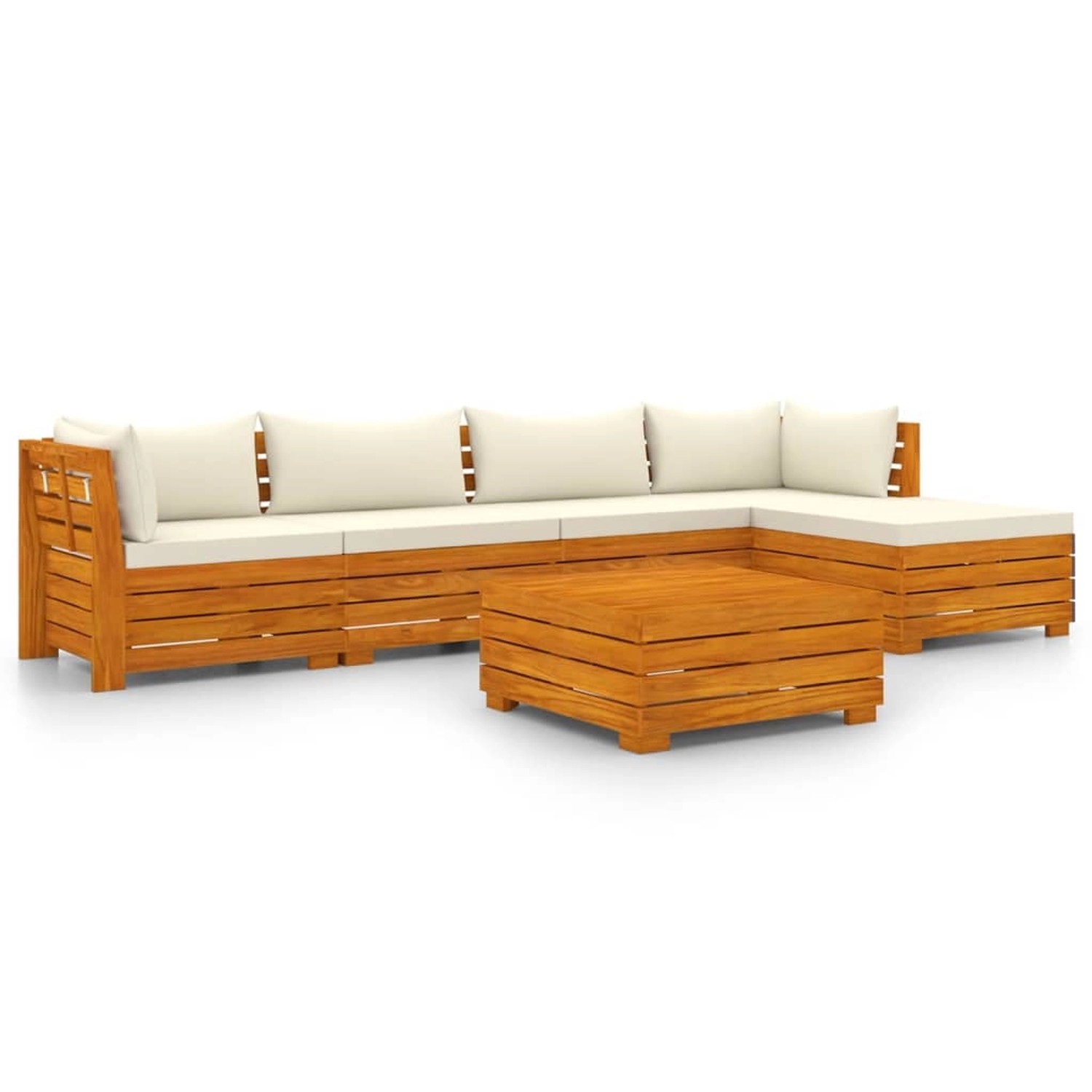 6-tlg. Garten-lounge-set Mit Kissen Massivholz Akazie günstig online kaufen