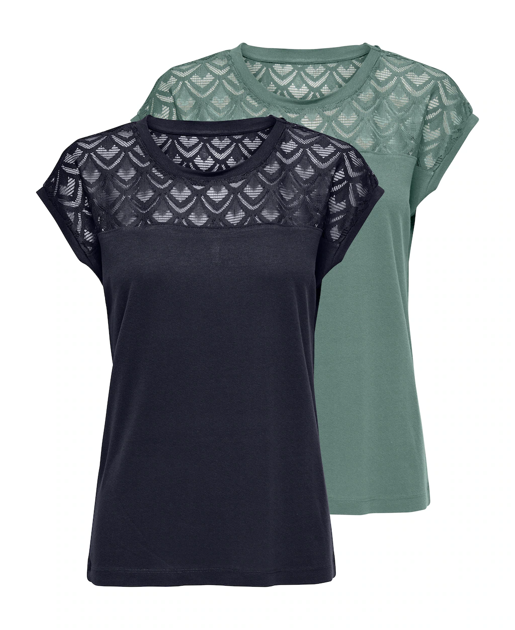 ONLY Kurzarmshirt "ONLNICOLE LIFE S/S MIX TOP 2 PACK CS JRS", (Packung, 2 t günstig online kaufen