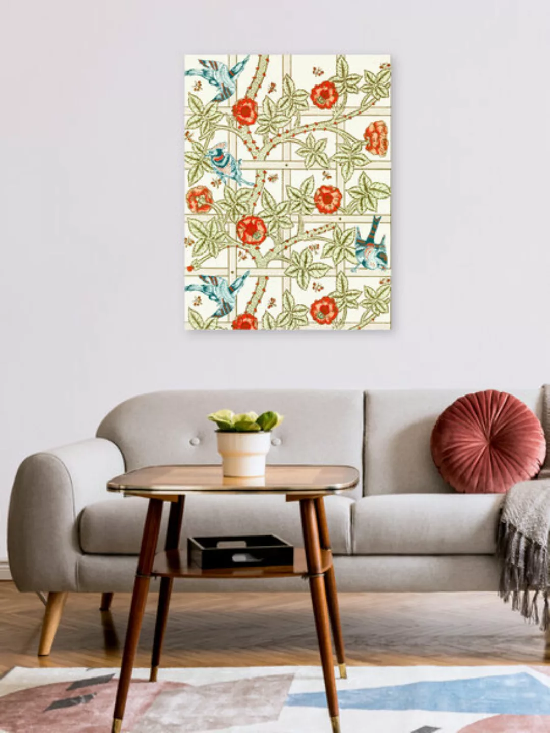 Poster / Leinwandbild - William Morris: Trellis günstig online kaufen