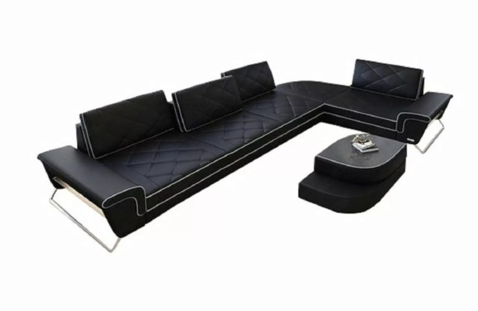 Sofa Dreams Ecksofa Leder Designer Eckcouch Rotello L Form Luxus Ledersofa, günstig online kaufen