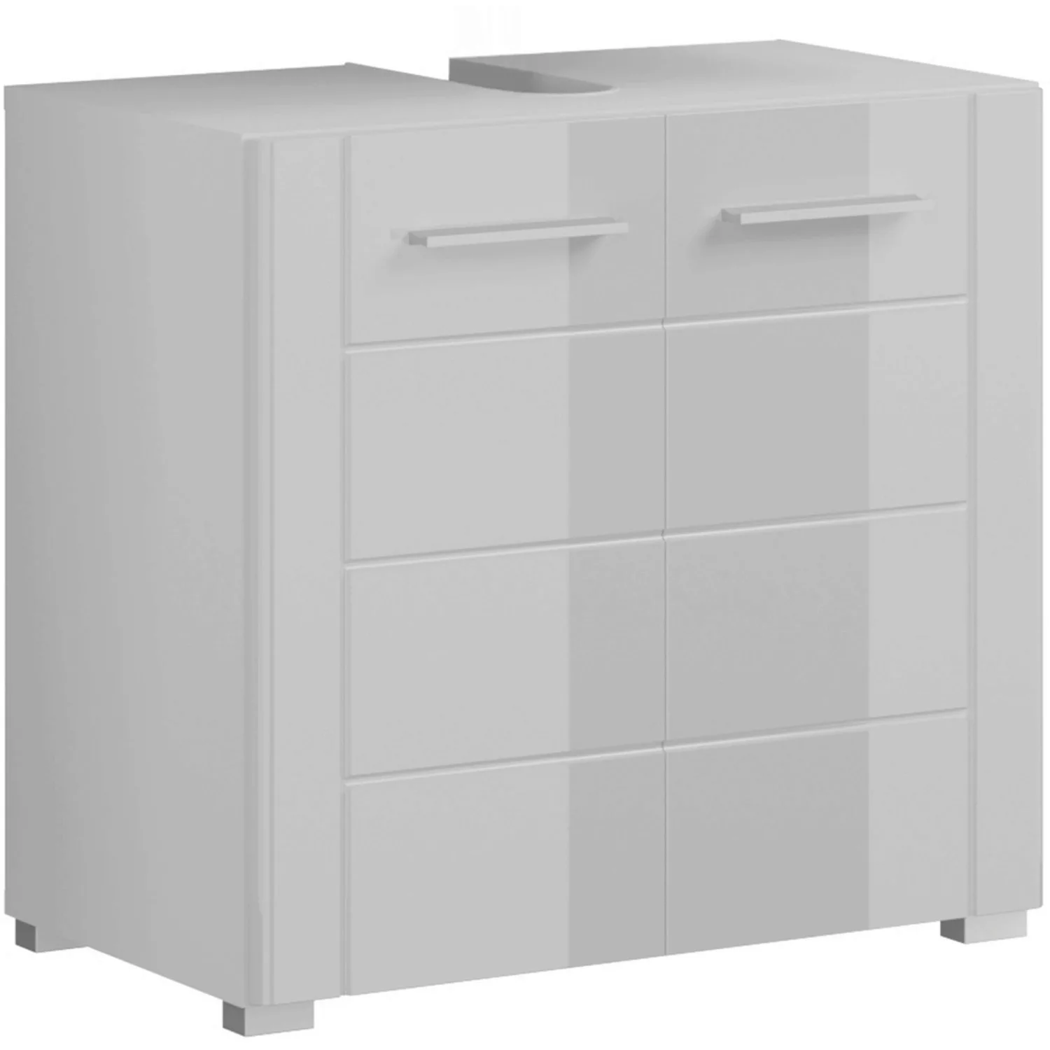 xonox.home Waschbeckenunterschrank in Weiß Hochglanz - 60x56x34cm (BxHxT) günstig online kaufen