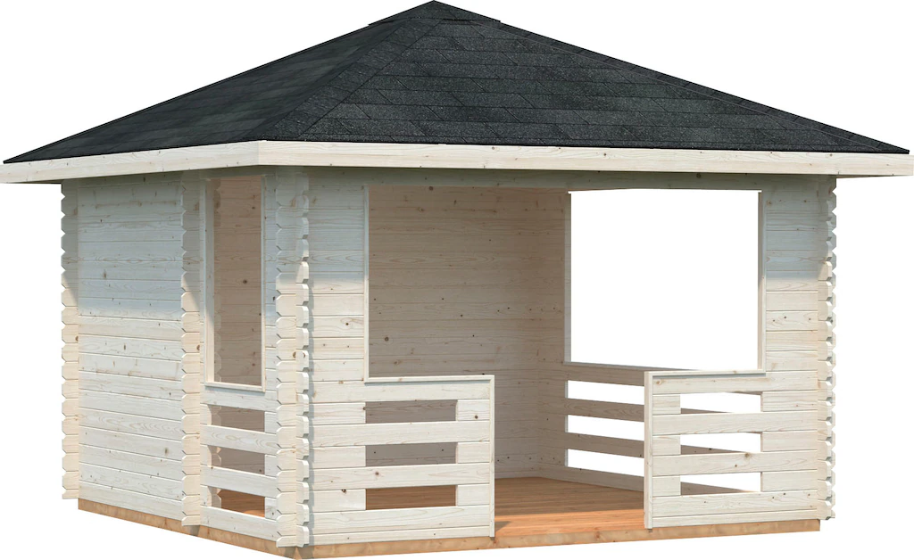 Palmako Holz-Pavillon Julie Natur imprägniert 330 cm x 330 cm inkl. Fußbode günstig online kaufen
