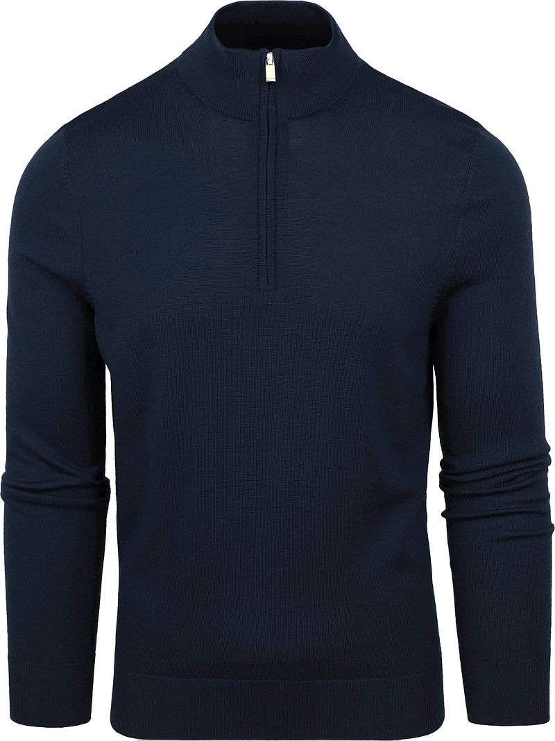 Suitable Merino Half Zip Pullover Navy - Größe XXL günstig online kaufen