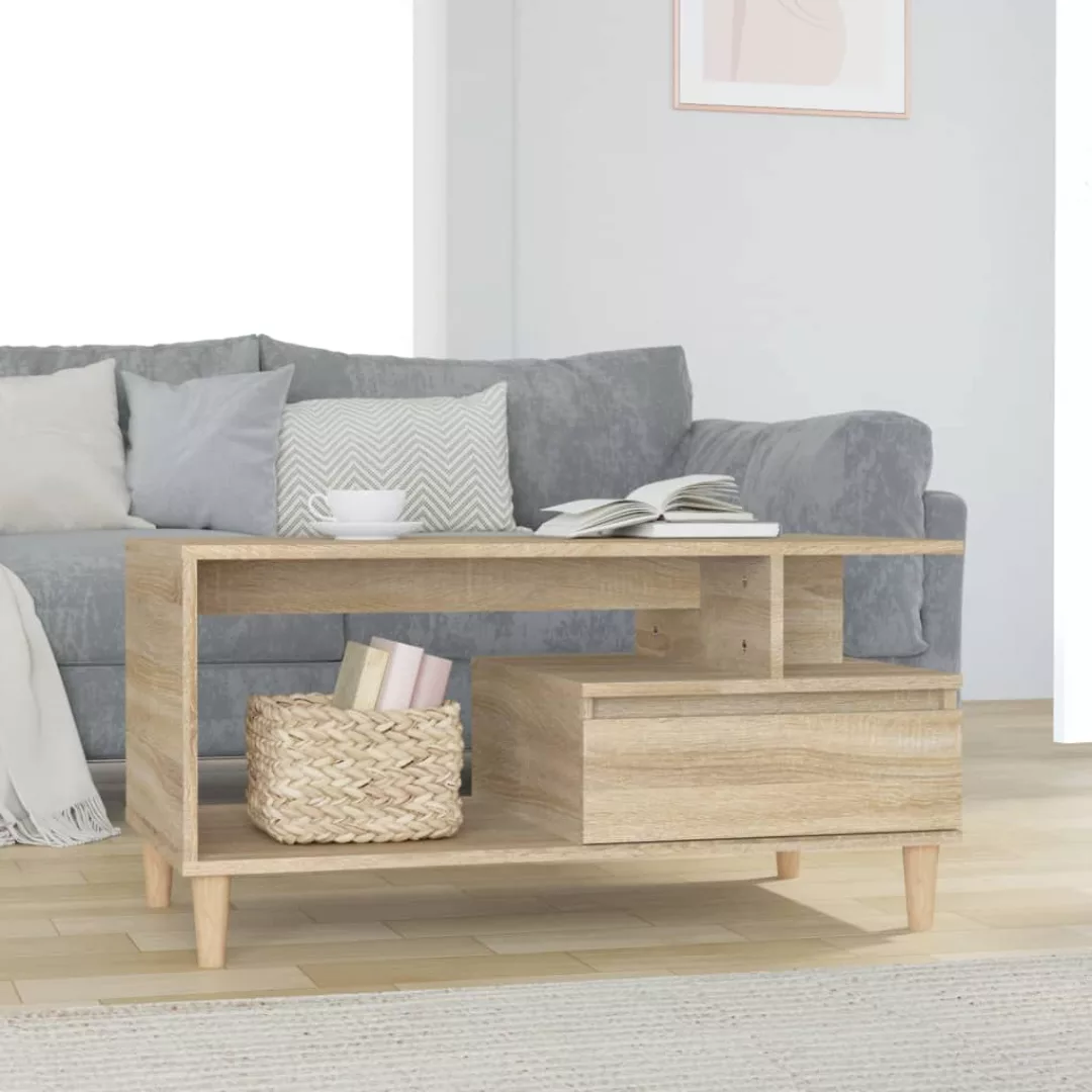 Vidaxl Couchtisch Sonoma-eiche 90x49x45 Cm Holzwerkstoff günstig online kaufen