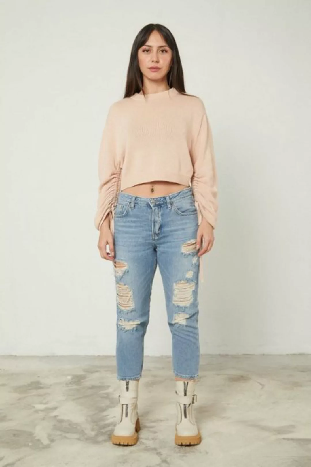 Kutaf Regular-fit-Jeans Skinny-Jeans-Hose mit Laserdetails vorne günstig online kaufen