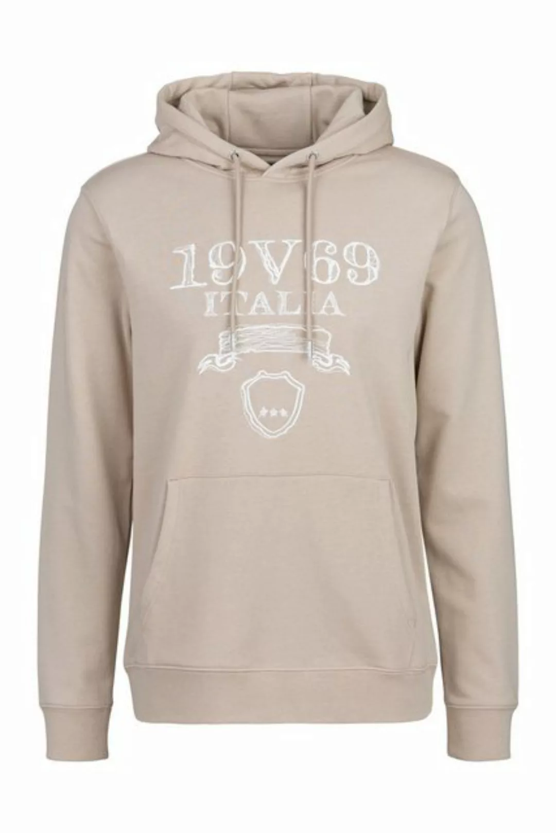 19V69 ITALIA Hoodie MATTEO SHATTERED mit großem Front-Print und Kängurutasc günstig online kaufen