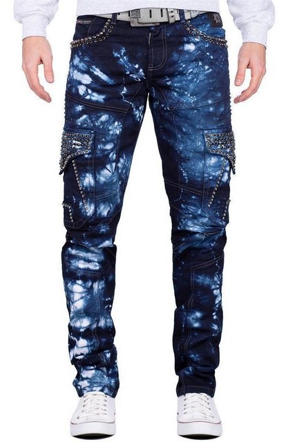 Cipo & Baxx Regular-fit-Jeans Hose BA-CD677 Blau W40/L34 (1-tlg) mit Strass günstig online kaufen