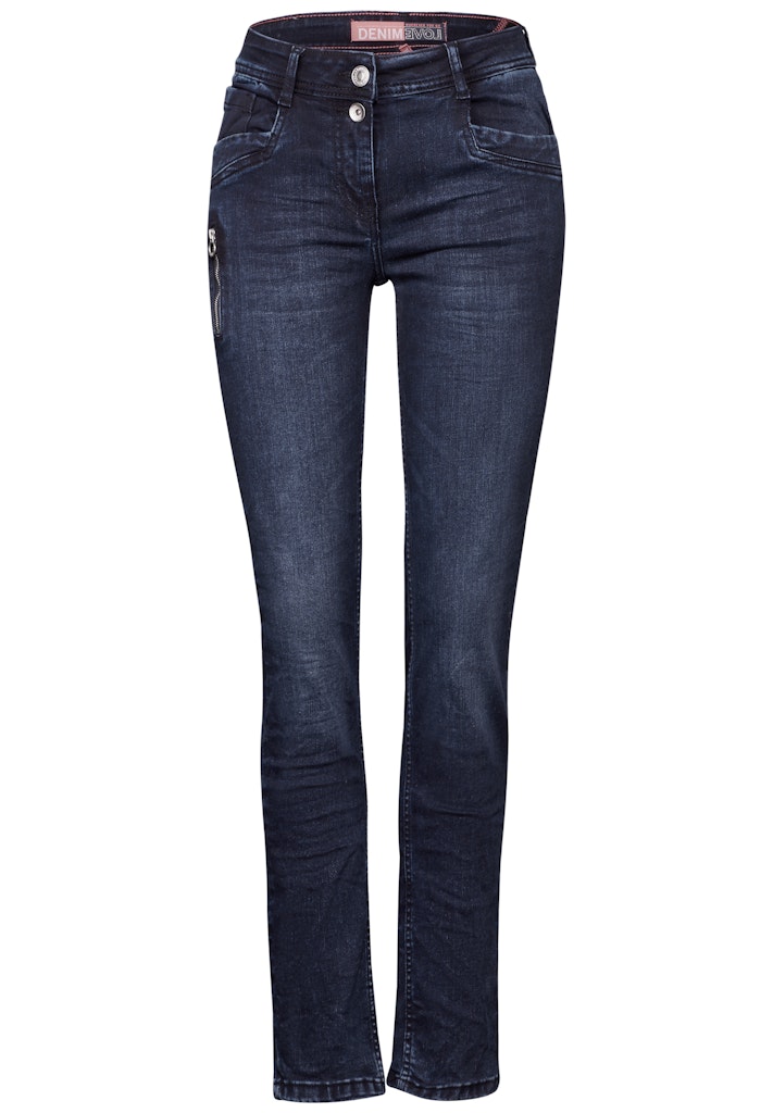 Cecil Slim-fit-Jeans TORONTO mit Reißverschlussdetail günstig online kaufen