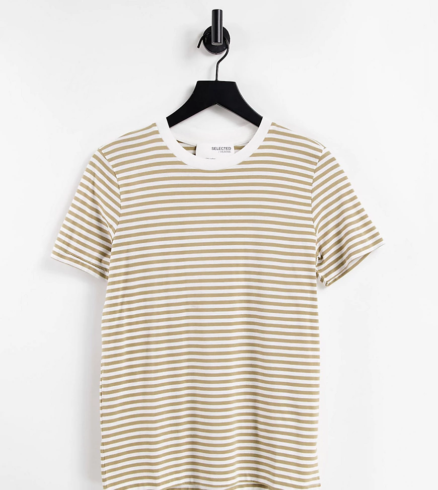 Selected Femme ‑ Exclusive ‑ Gestreiftes T-Shirt aus Baumwolle-Mehrfarbig günstig online kaufen