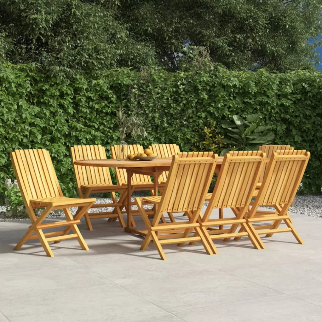 Vidaxl Gartenstühle 8 Stk. Klappbar 47x47x89 Cm Massivholz Teak günstig online kaufen