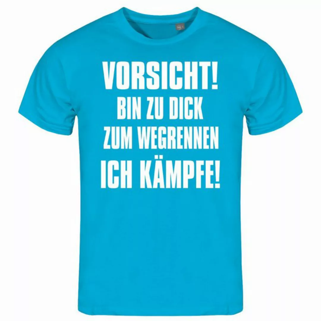 deinshirt Print-Shirt Herren T-Shirt Vorsicht bin zu dick zum wegrennen ich günstig online kaufen