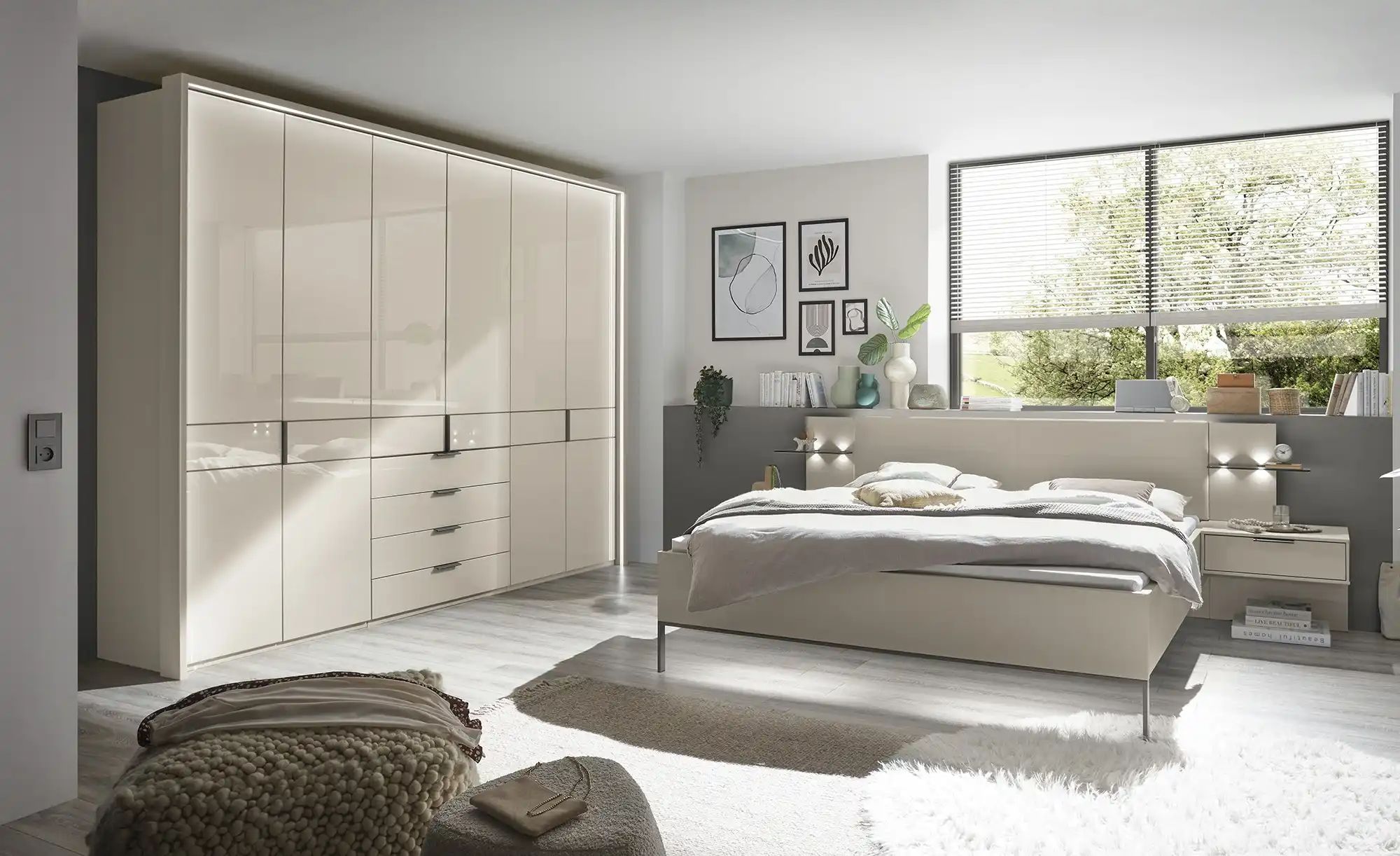 Drehtürenschrank  Parma ¦ beige ¦ Maße (cm): B: 306,4 H: 220 T: 65.0 Schrän günstig online kaufen