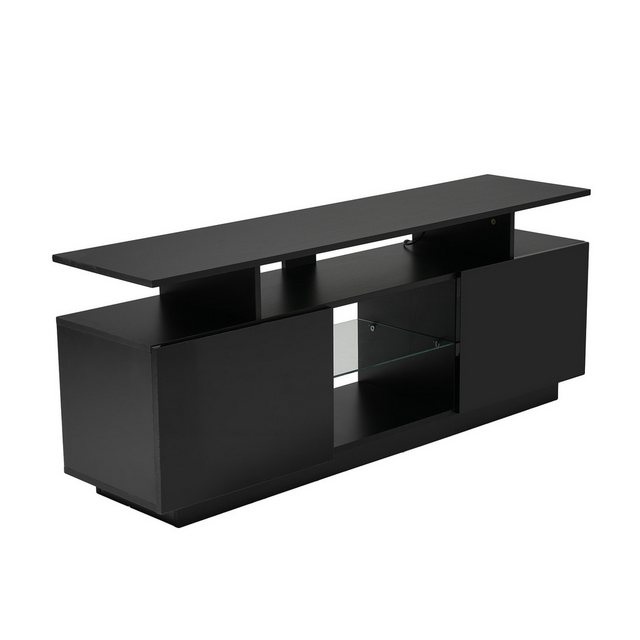 Rutaqian TV-Schrank Lowboard Fernsehtisch, mit LED, für 60-Zoll-Fernseher, günstig online kaufen