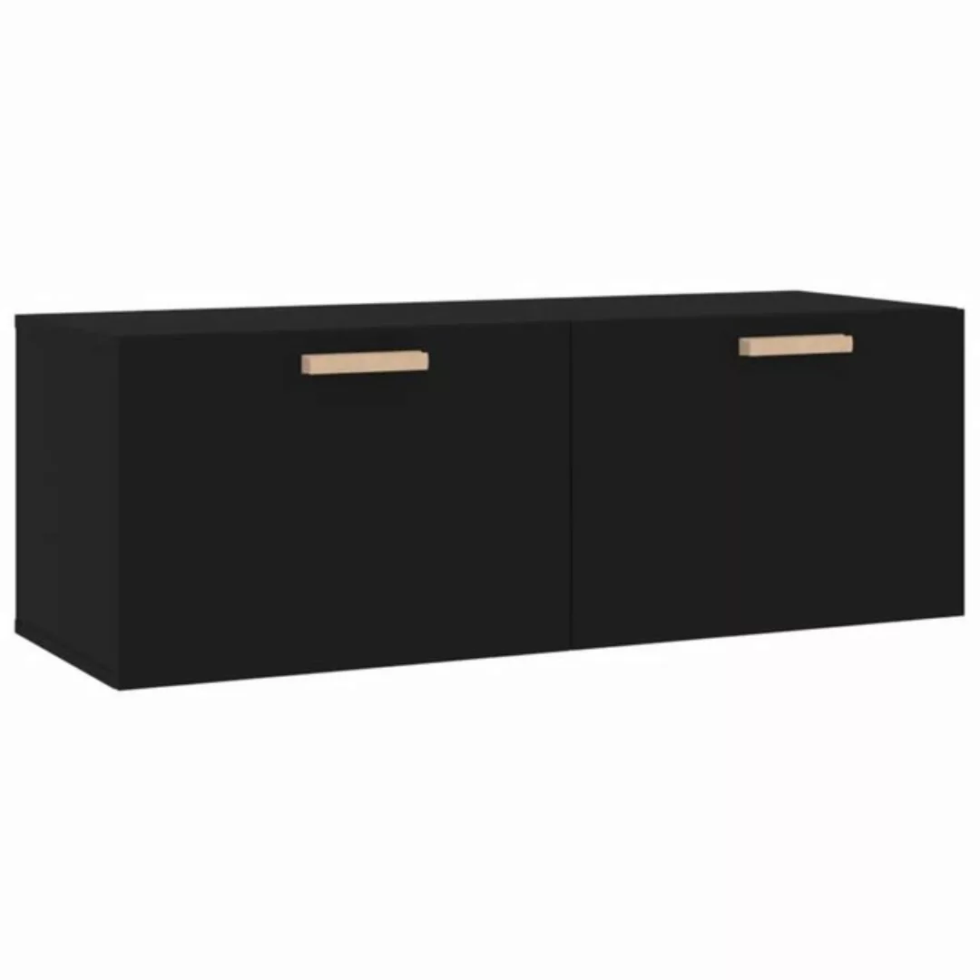 vidaXL Hängeschrank Wandschrank Schwarz 100x36,5x35 cm Holzwerkstoff (1-St) günstig online kaufen