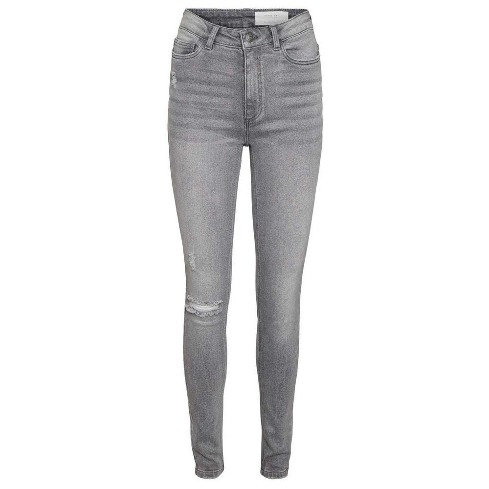 Noisy May Damen Jeans NMCALLIE HW SKINNY VI193MG Skinny Fit Grau - Medium G günstig online kaufen