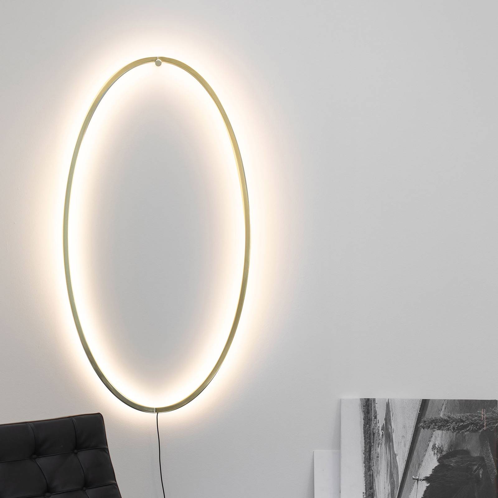 Nemo Ellisse LED-Wandleuchte 2.700K gold poliert günstig online kaufen