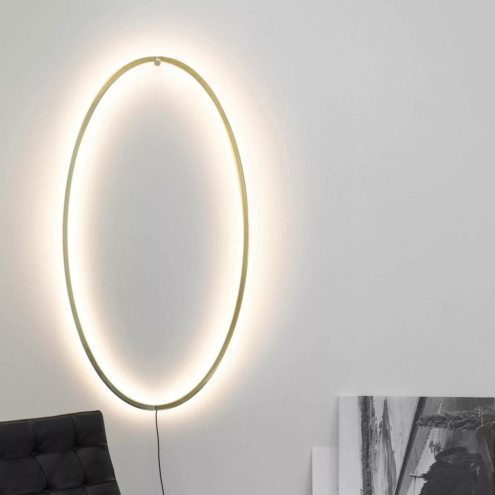 Nemo Ellisse LED-Wandleuchte 2.700K gold poliert günstig online kaufen