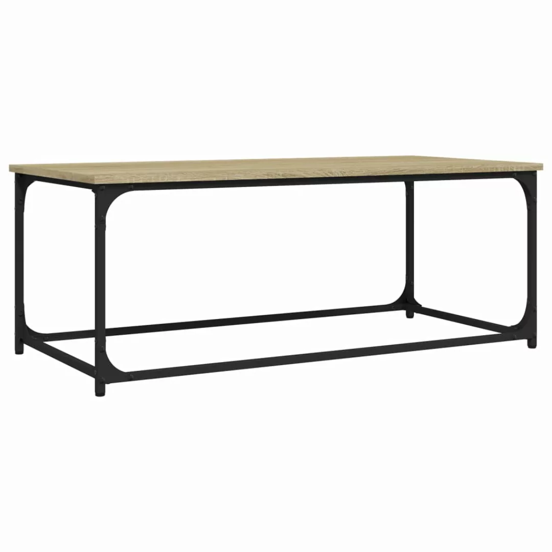 Vidaxl Couchtisch Sonoma Eiche 102x50x40 Cm Holzwerkstoff Und Eisen günstig online kaufen